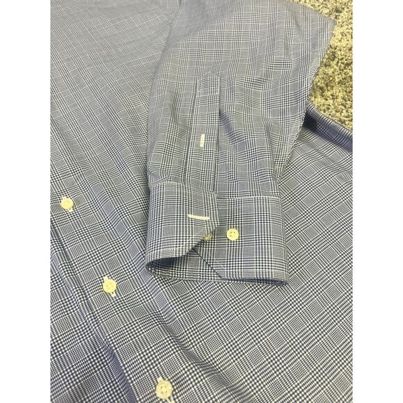 Brooks Brothers Shirt Mens 17-34 Regent Fit Non Iron Cotton Stretch‎ Blue Plaid - Picture 4 of 12